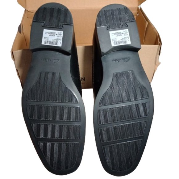 Clarks Tilden Free Men\'s Leather Loafers Black Size 8.5 M NWT